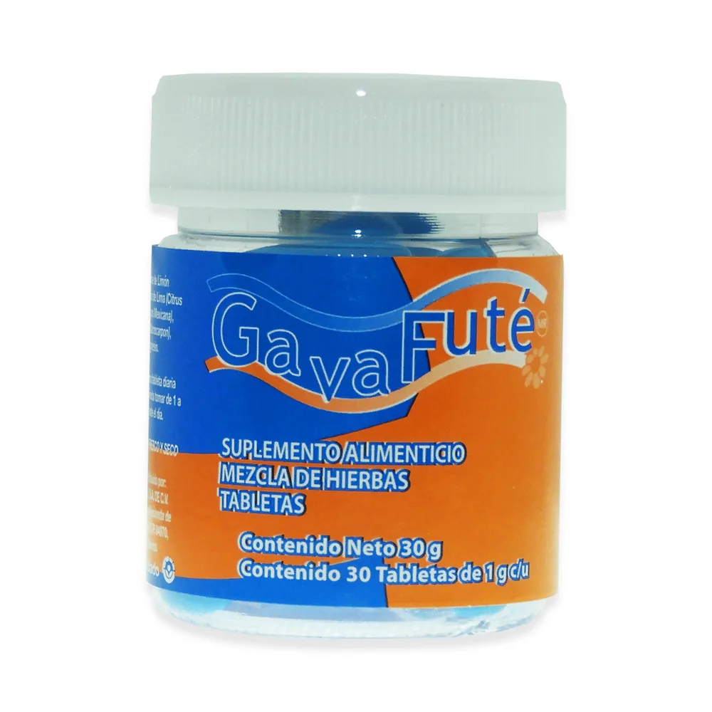 Pastillas Gavafuté, Frasco con 30 tabletas — fotografía 2